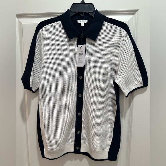 MISTO
COTTON BLEND OPEN STITCH SHIRT
COLOR: NAVY & WHITE - Picture 2 of 3